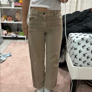 Pacsun kids wide leg tan jeans, size 10​